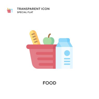 Yiyecek vektör simgesi. Düz çizim. EPS 10 vektörü.