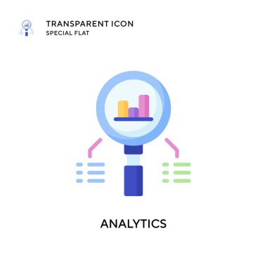 Analitik vektör simgesi. Düz çizim. EPS 10 vektörü.