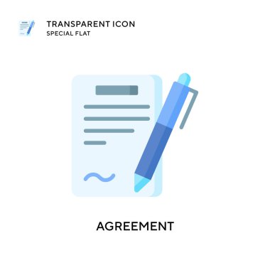 Anlaşma vektör simgesi. Düz çizim. EPS 10 vektörü.