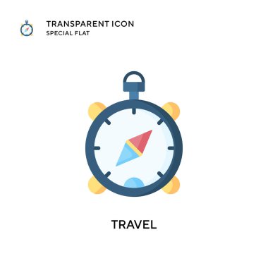 Seyahat vektör simgesi. Düz çizim. EPS 10 vektörü.