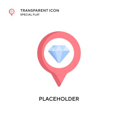 Yer tutucu vektör simgesi. Düz çizim. EPS 10 vektörü.