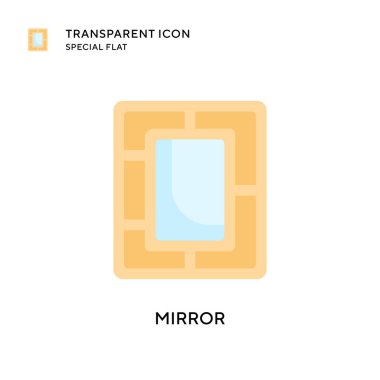 Ayna vektör simgesi. Düz çizim. EPS 10 vektörü.