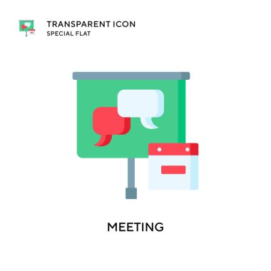 Vektör simgesi ile buluşuyorum. Düz çizim. EPS 10 vektörü.