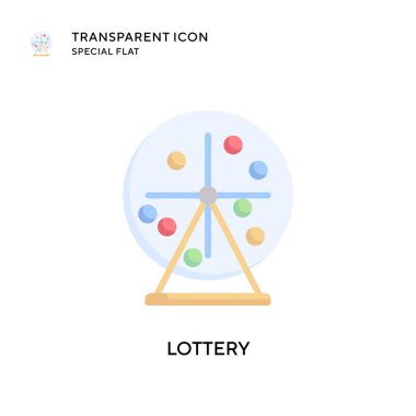 Piyango ikonu. Düz çizim. EPS 10 vektörü.