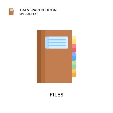 Dosya vektör simgesi. Düz çizim. EPS 10 vektörü.