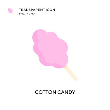 Pamuk helva ikonu. Düz çizim. EPS 10 vektörü.