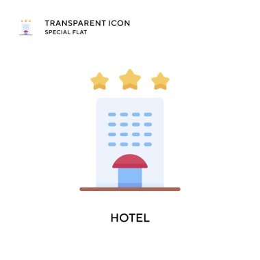 Otel vektör simgesi. Düz çizim. EPS 10 vektörü.