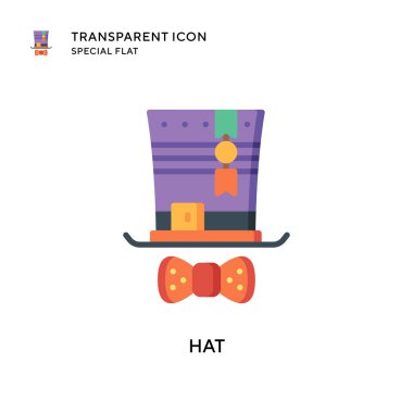 Şapka vektör simgesi. Düz çizim. EPS 10 vektörü.