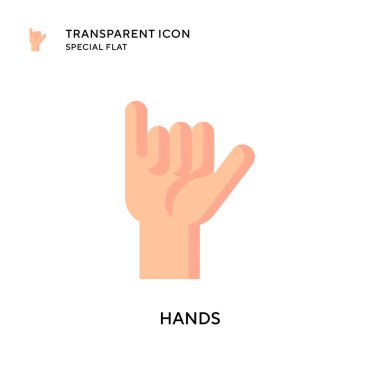 Eller vektör simgesi. Düz çizim. EPS 10 vektörü.