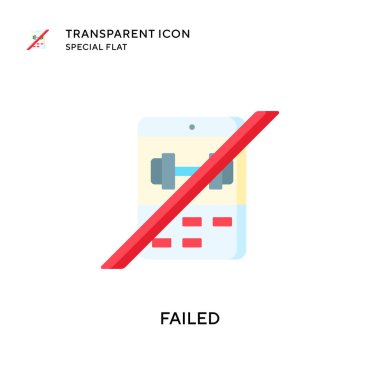 Başarısız vektör simgesi. Düz çizim. EPS 10 vektörü.