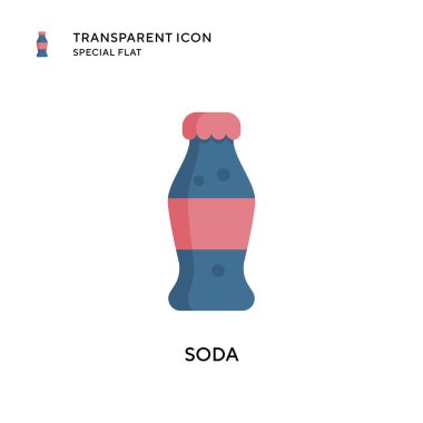 Soda vektör simgesi. Düz çizim. EPS 10 vektörü.