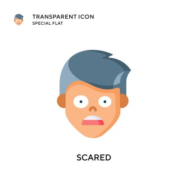 Korkak vektör simgesi. Düz çizim. EPS 10 vektörü.