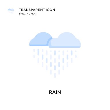 Yağmur vektör simgesi. Düz çizim. EPS 10 vektörü.