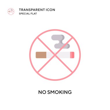 Dumanı tüten vektör simgesi yok. Düz çizim. EPS 10 vektörü.