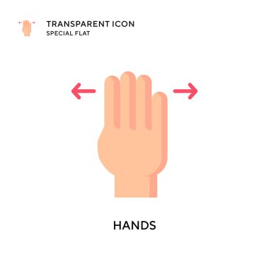 Eller vektör simgesi. Düz çizim. EPS 10 vektörü.