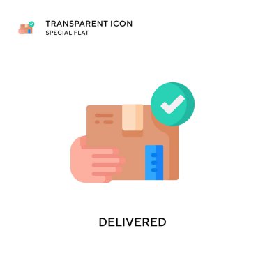 Teslim edilen vektör simgesi. Düz çizim. EPS 10 vektörü.