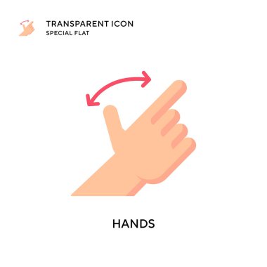 Eller vektör simgesi. Düz çizim. EPS 10 vektörü.