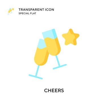 Şerefe vektör ikonu. Düz çizim. EPS 10 vektörü.