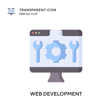 Web geliştirme vektör simgesi. Düz çizim. EPS 10 vektörü.
