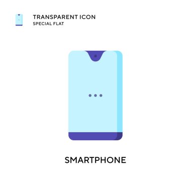 Akıllı telefon vektör simgesi. Düz çizim. EPS 10 vektörü.