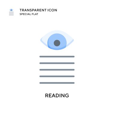 Vektör simgesi okunuyor. Düz çizim. EPS 10 vektörü.