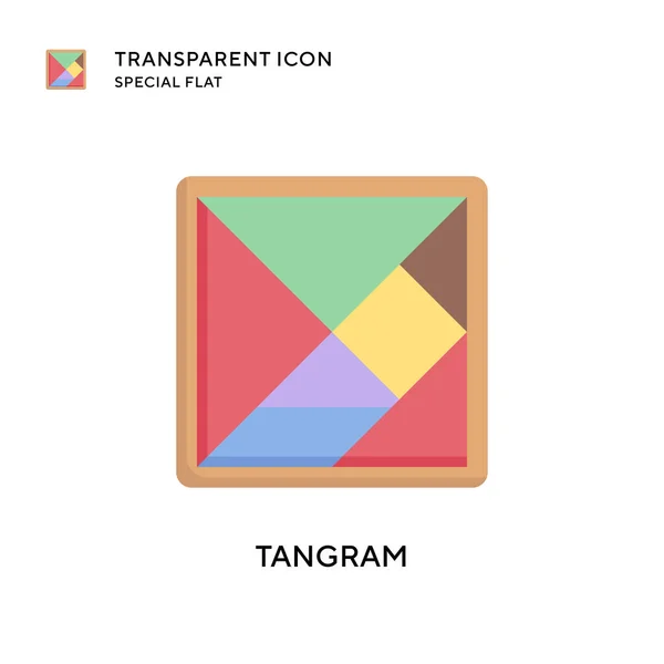 Tangram Vector Icon Flat Style Illustration Eps Vector — Stock Vector