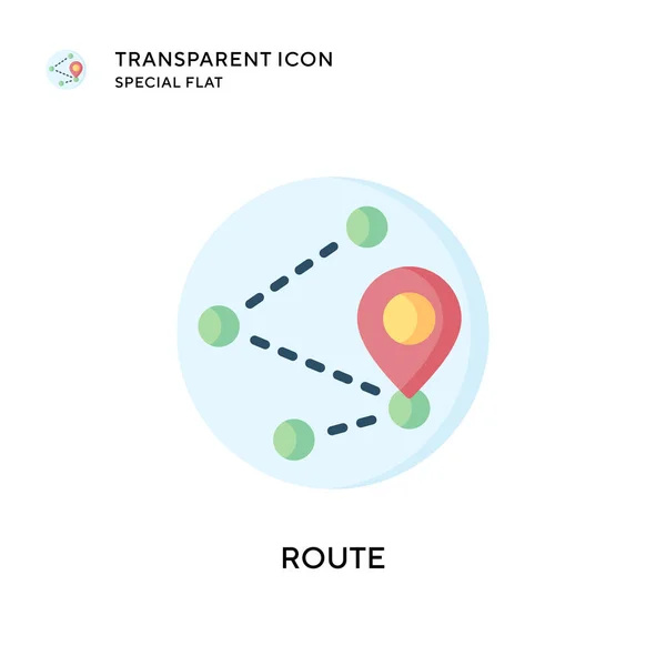 Route Vector Icon Flat Style Illustration Eps Vector — Stock Vector