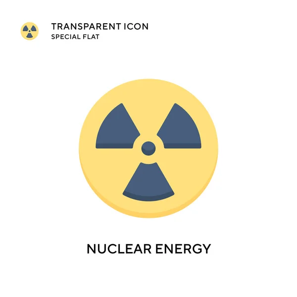 Icono Vector Energía Nuclear Ilustración Estilo Plano Eps Vector — Vector de stock