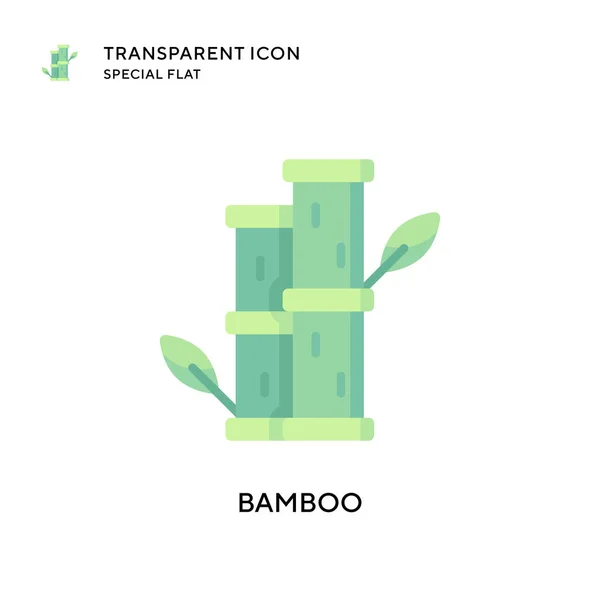 Bamboe Vector Icoon Platte Stijl Illustratie Eps Vector — Stockvector