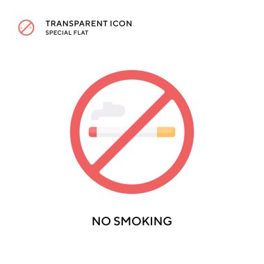 Dumanı tüten vektör simgesi yok. Düz çizim. EPS 10 vektörü.