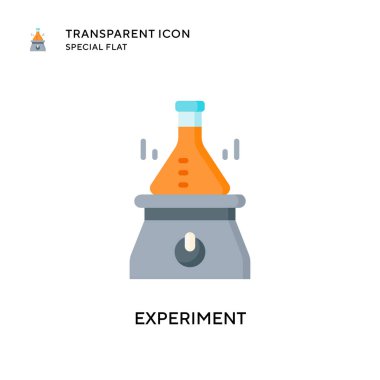 Deney vektör simgesi. Düz çizim. EPS 10 vektörü.