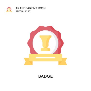 Rozet vektör simgesi. Düz çizim. EPS 10 vektörü.