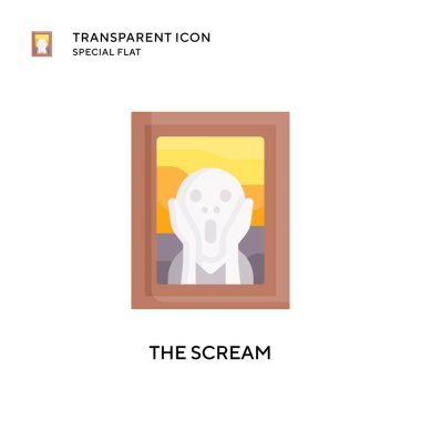 Çığlık vektör ikonu. Düz çizim. EPS 10 vektörü.