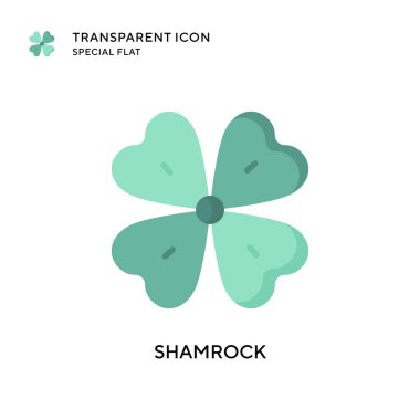 Yonca vektör simgesi. Düz çizim. EPS 10 vektörü.