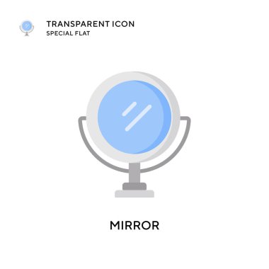 Ayna vektör simgesi. Düz çizim. EPS 10 vektörü.