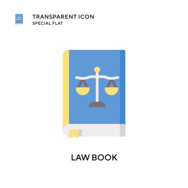 Hukuk kitabı vektör simgesi. Düz çizim. EPS 10 vektörü.