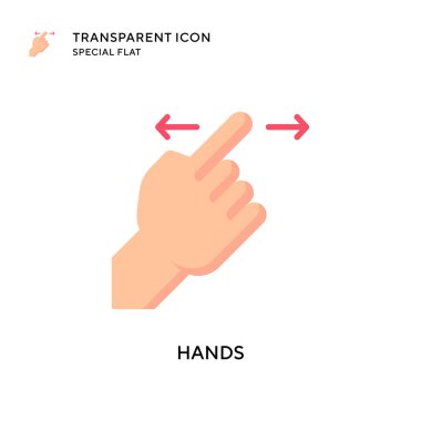 Eller vektör simgesi. Düz çizim. EPS 10 vektörü.