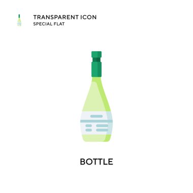 Şişe vektör simgesi. Düz çizim. EPS 10 vektörü.