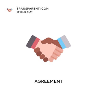 Anlaşma vektör simgesi. Düz çizim. EPS 10 vektörü.