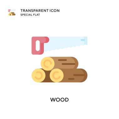 Tahta vektör simgesi. Düz çizim. EPS 10 vektörü.