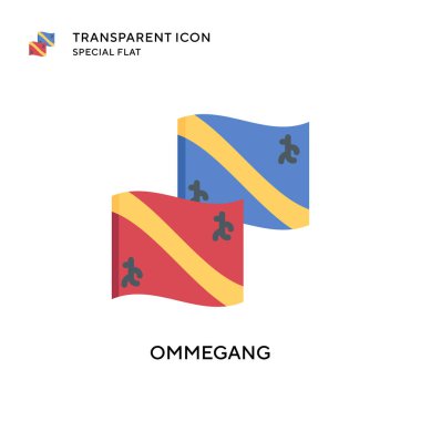 Ommegang vektör simgesi. Düz çizim. EPS 10 vektörü.