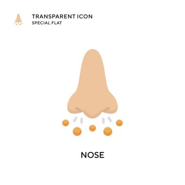 Burun vektör simgesi. Düz çizim. EPS 10 vektörü.