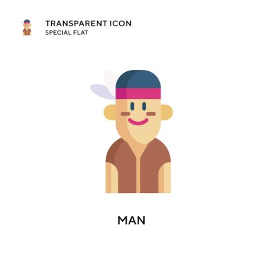 İnsan vektör simgesi. Düz çizim. EPS 10 vektörü.