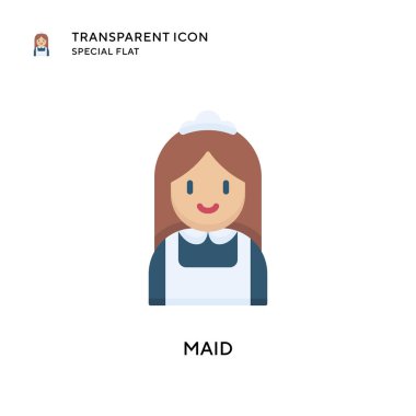 Hizmetçi vektör simgesi. Düz çizim. EPS 10 vektörü.