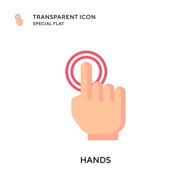 Eller vektör simgesi. Düz çizim. EPS 10 vektörü.