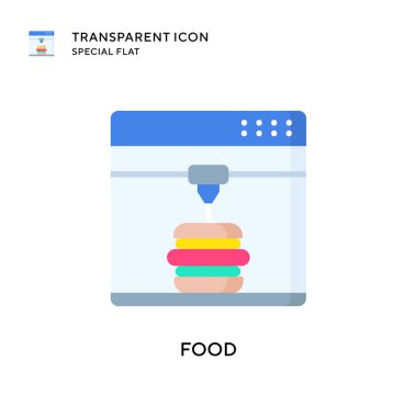 Yiyecek vektör simgesi. Düz çizim. EPS 10 vektörü.