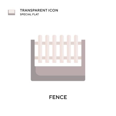 Çit vektör simgesi. Düz çizim. EPS 10 vektörü.