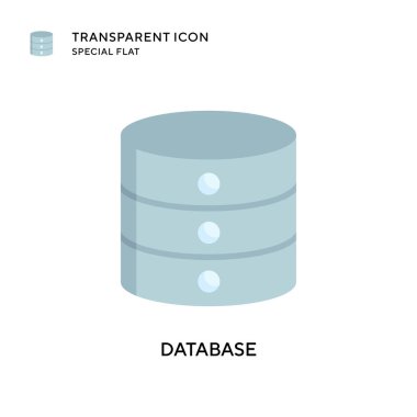 Veritabanı vektör simgesi. Düz çizim. EPS 10 vektörü.