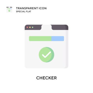 Kontrol vektör simgesi. Düz çizim. EPS 10 vektörü.