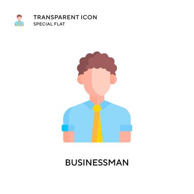 İş adamı vektör simgesi. Düz çizim. EPS 10 vektörü.